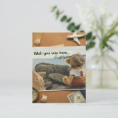 Was hier graag teddybeer briefkaart (Staand voorkant)