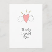 Was ik maar in staat om te vliegen... Knuffel over Briefkaart (Voorkant)