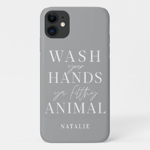 Was je handen als een vies dier grappig Case-Mate iPhone case