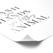 Was je handen en vuil dier foto afdruk (Hoek)