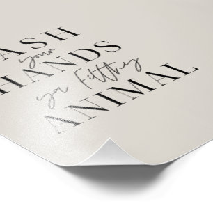 Was je handen en vuil dier foto afdruk