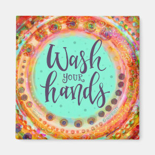 Was je handen Kleurrijke Leuke Inspirivity Magnet