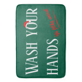 Was je handen met een smerig dier grote vakantiema badmat (Voorkant Verticaal)
