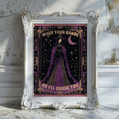 Was je handen Tarot Kaart Witchy Badkamer Poster