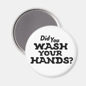 Was je je handen? Coronavirus COVID-19 Flu Magneet (Voorkant / Achterkant)