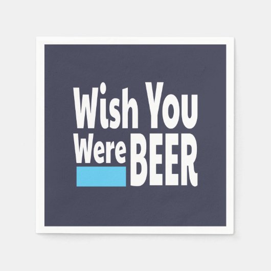 Was je maar BIER grappig Servet (Voorkant)