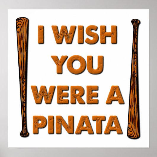 Was je maar een Piñata Grappige Poster (Voorkant)