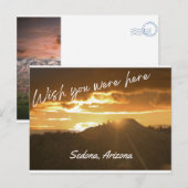 Was je maar hier - Sedona, Arizona - Sunset Briefkaart (Voorkant / Achterkant)