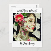 Was je maar niet zo ver weg briefkaart (Voorkant / Achterkant)