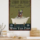 Was je poten Duitse Herder  Poster (Keuken)