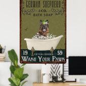 Was je poten Duitse Herder  Poster (Thuiskantoor)