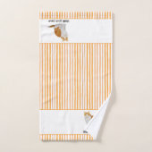 Was je poten Oranje kat Waterverf strepen Bad Handdoek (Handdoek)