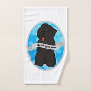 Was je poten zwarte Newfoundlander kwijl Handdoek