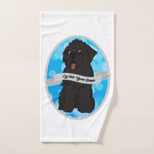 Was je poten zwarte Newfoundlander kwijl Handdoek (Handdoek)