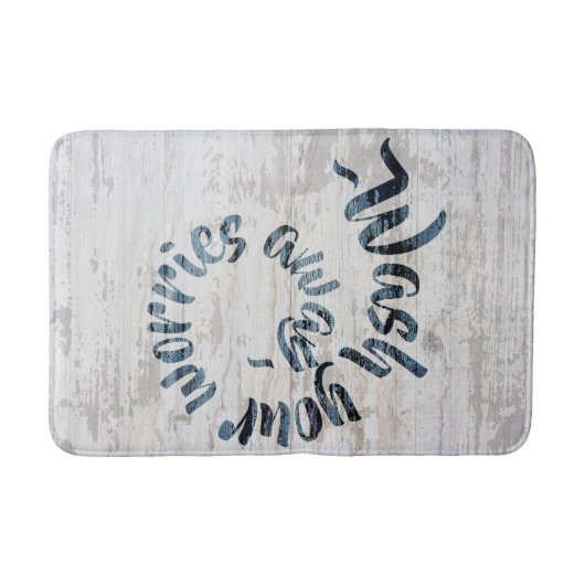 Was je zorgen weg Rustieke Boho Badmat (Voorkant)
