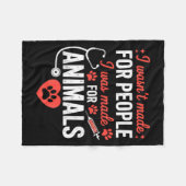 was Made Animals Vet istant Animal Dierenarts Fleece Deken (Voorkant (Horizontaal))