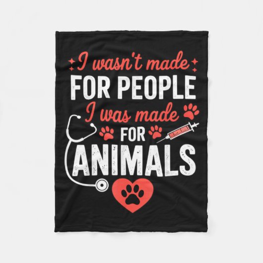 was Made Animals Vet istant Animal Dierenarts Fleece Deken (Voorkant)
