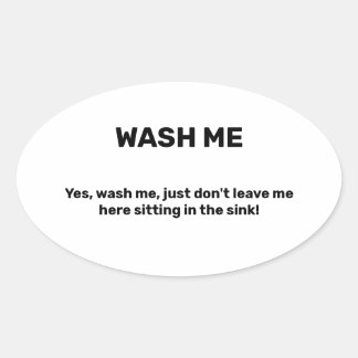 WAS ME Grappige Aangepaste Tekst Vies Ovale Sticker