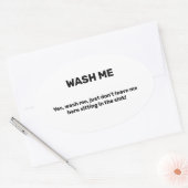 WAS ME Grappige Aangepaste Tekst Vies Ovale Sticker (Envelop)