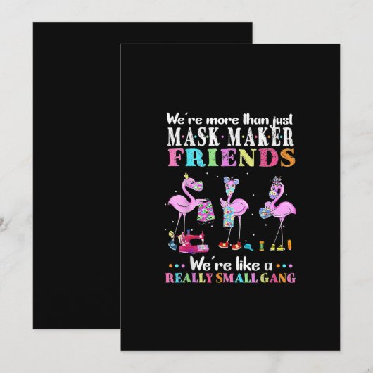 Was meer dan alleen de vrienden van de Masker Flam Feestdagenkaart (Voorkant / Achterkant)