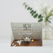 Was nimmt man nicht alles in Kauf…  Postkarte Briefkaart (Staand voorkant)