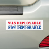 Was nu inzetbaar betreurenswaardige Bumpersticker (Op auto)