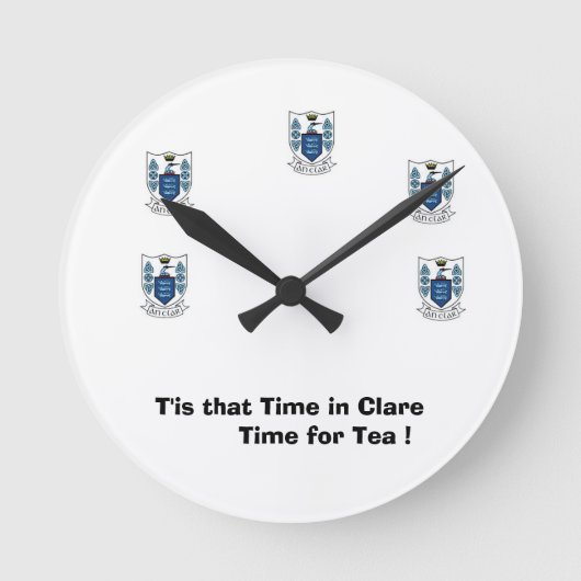 Was op Clare Time-Time voor een Cuppa. Ronde Klok (Voorkant)
