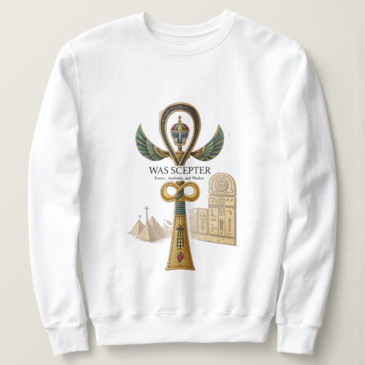 Was Scepter Sweatshirt – Ancient Egyptian Power Sy (Design voorkant)