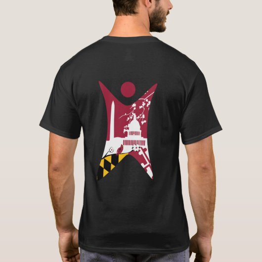 WAS SEVASH white logo T-shirt (Achterkant)