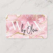 Was Specialist Estheetica QR Code Roze Visitekaartje (Voorkant)