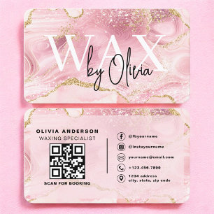 Was Specialist Estheetica QR Code Roze  Visitekaartje