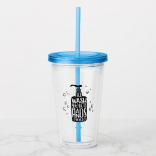 Was uw handen alstublieft acryl drinkbeker