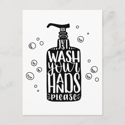 Was uw handen alstublieft briefkaart (Voorkant)