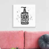 Was uw handen alstublieft canvas afdruk (Insitu (Woonkamer))