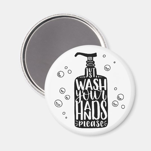 Was uw handen alstublieft magneet (Voorkant / Achterkant)