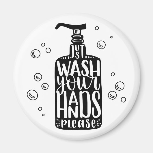 Was uw handen alstublieft magneet (Voorkant)