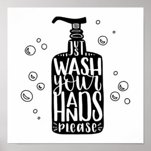 Was uw handen alstublieft poster