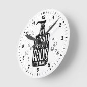 Was uw handen alstublieft ronde klok (Hoek)