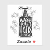 Was uw handen alstublieft sticker (Vel)