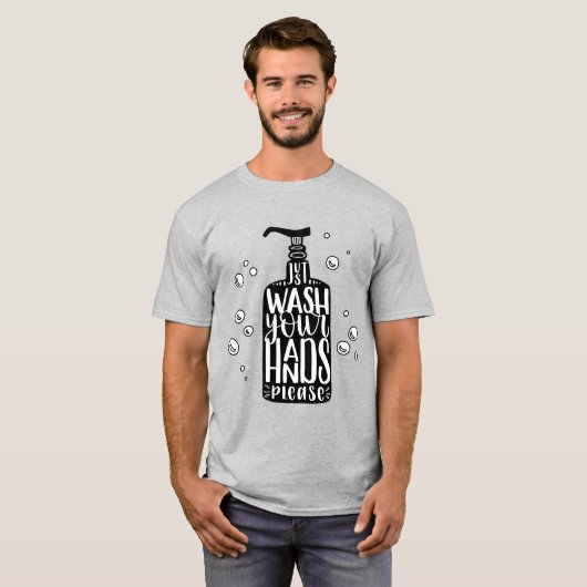 Was uw handen alstublieft t-shirt (Voorkant volledig)