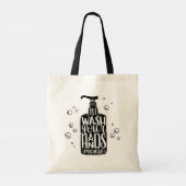 Was uw handen alstublieft tote bag (Achterkant)