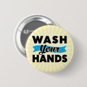 Was uw handen Button (Voorkant /achterkant)