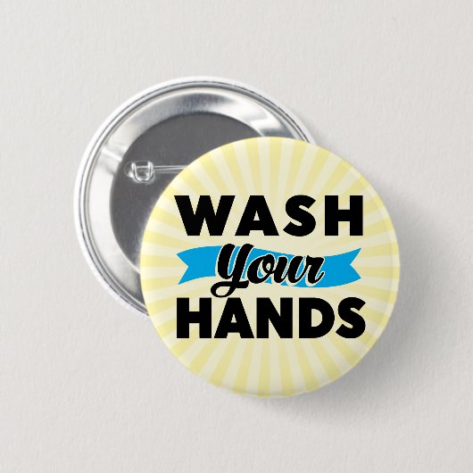 Was uw handen Button (Voorkant /achterkant)