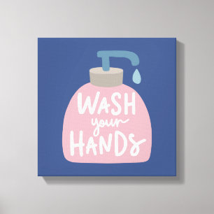 Was uw handen canvas afdruk