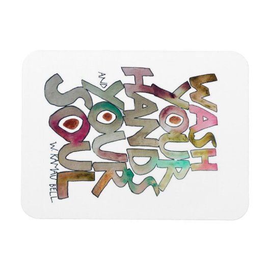 Was uw handen en uw Soul-koelkast magneet (Horizontaal)