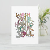 Was uw handen en verkoop uw briefkaart (Staand voorkant)