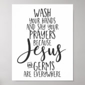 Was uw handen en zeg uw gebeden poster (Voorkant)