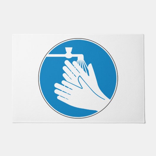 Was uw handen (gezondheid en veiligheid) (hygiëne) deurmat (Voorkant)