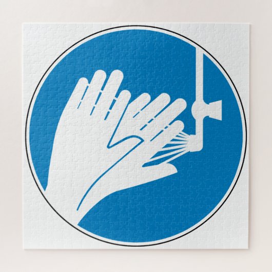 Was uw handen (gezondheid en veiligheid) (hygiëne) legpuzzel (Horizontaal)