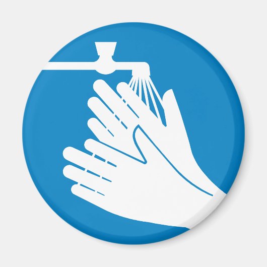 Was uw handen (gezondheid en veiligheid) (hygiëne) magneet (Voorkant)